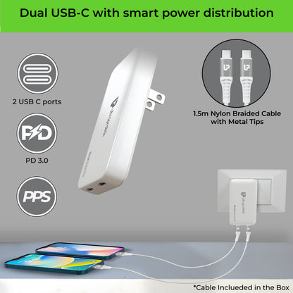 Boost Blade Ultra-Slim 67W International World Travel Adapter & Charger with Type C Cable UM1200