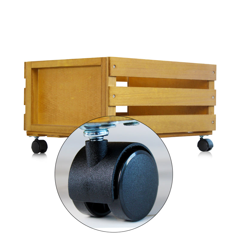 Wooden 12″ LP Vinyl Record Storage Crate on Wheels GK1259CDR