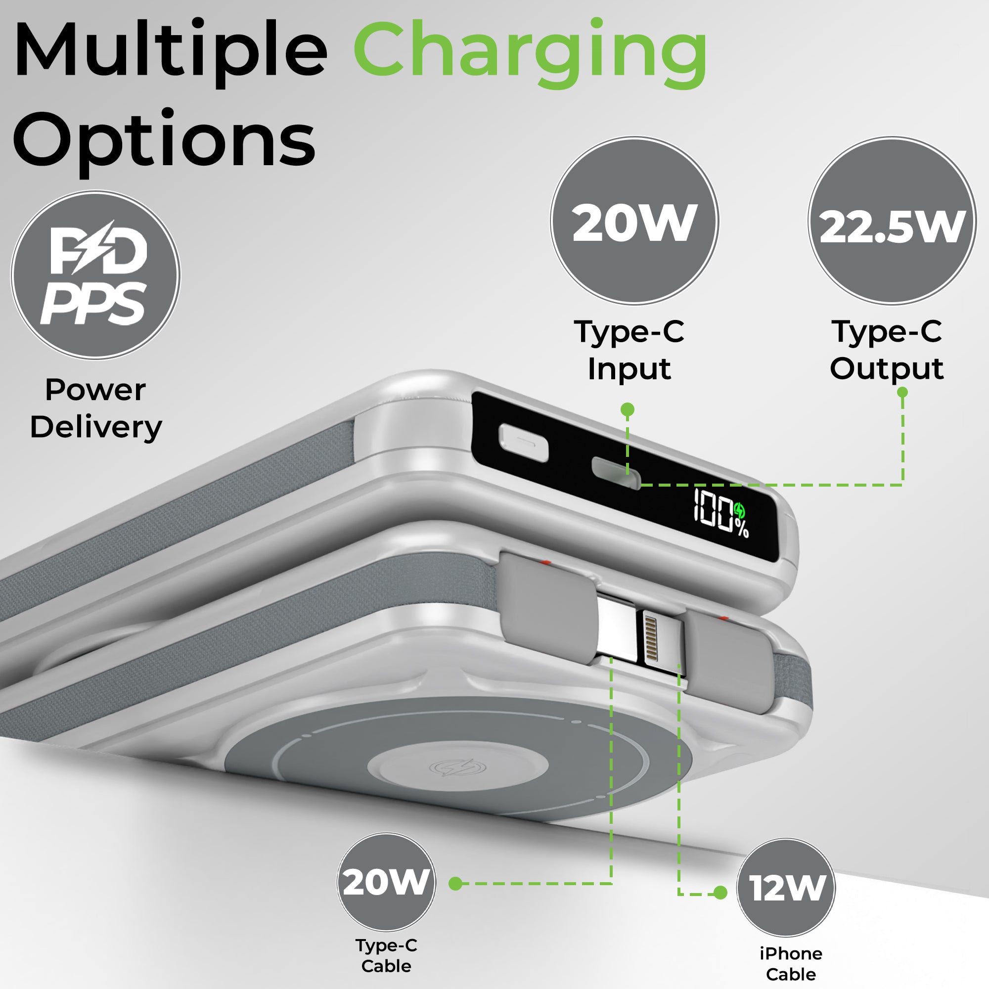 Juice-Up Mag 5 3-in-1 Wireless Magnetic Power Bank (10,000mAh) UM1126