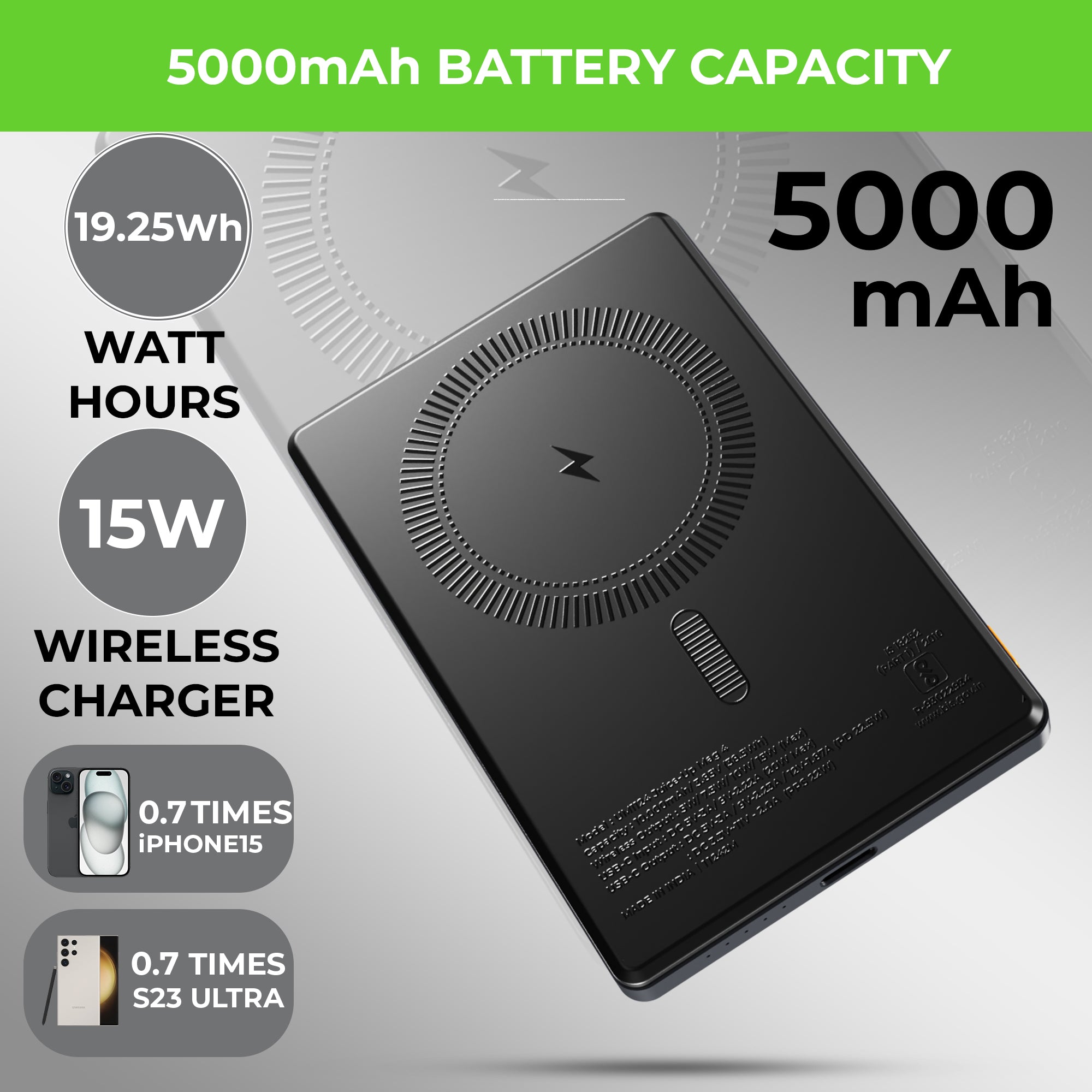 Juice-Up Mag 4 Wireless Magnetic Power Bank (5,000mAh) UM1125