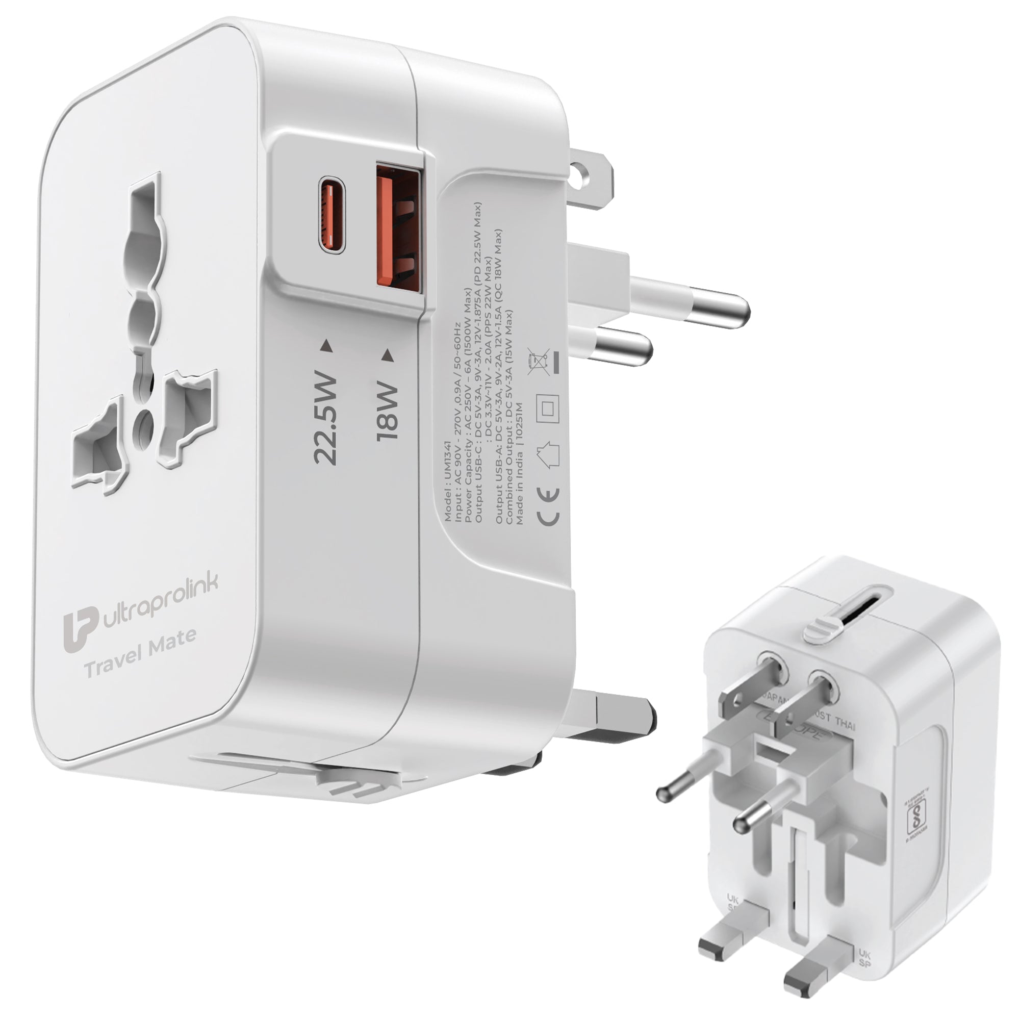 Travel Mate | World Travel Adapter & 2 USB Charger (PD 20W) | UM1341