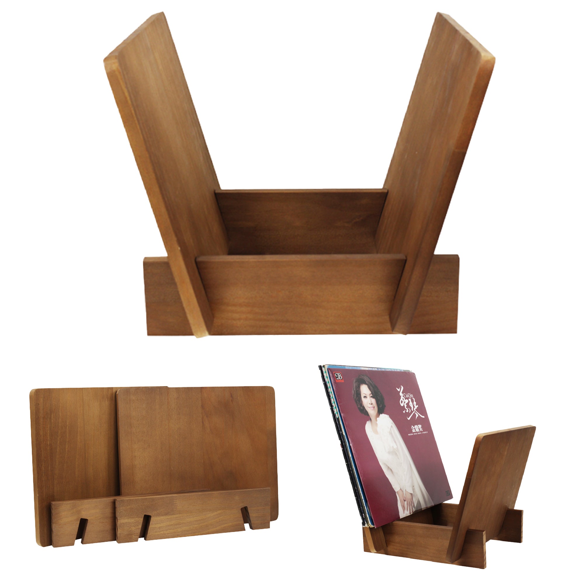 UltraProlink Gramo Kraft Wood Vinyl Record Storage Holder (30 LPs)