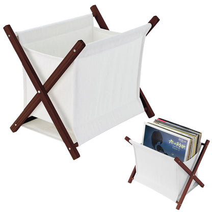 12" Vinyl Records Folding Canvas & Wood holder for 30 LPs GK1261