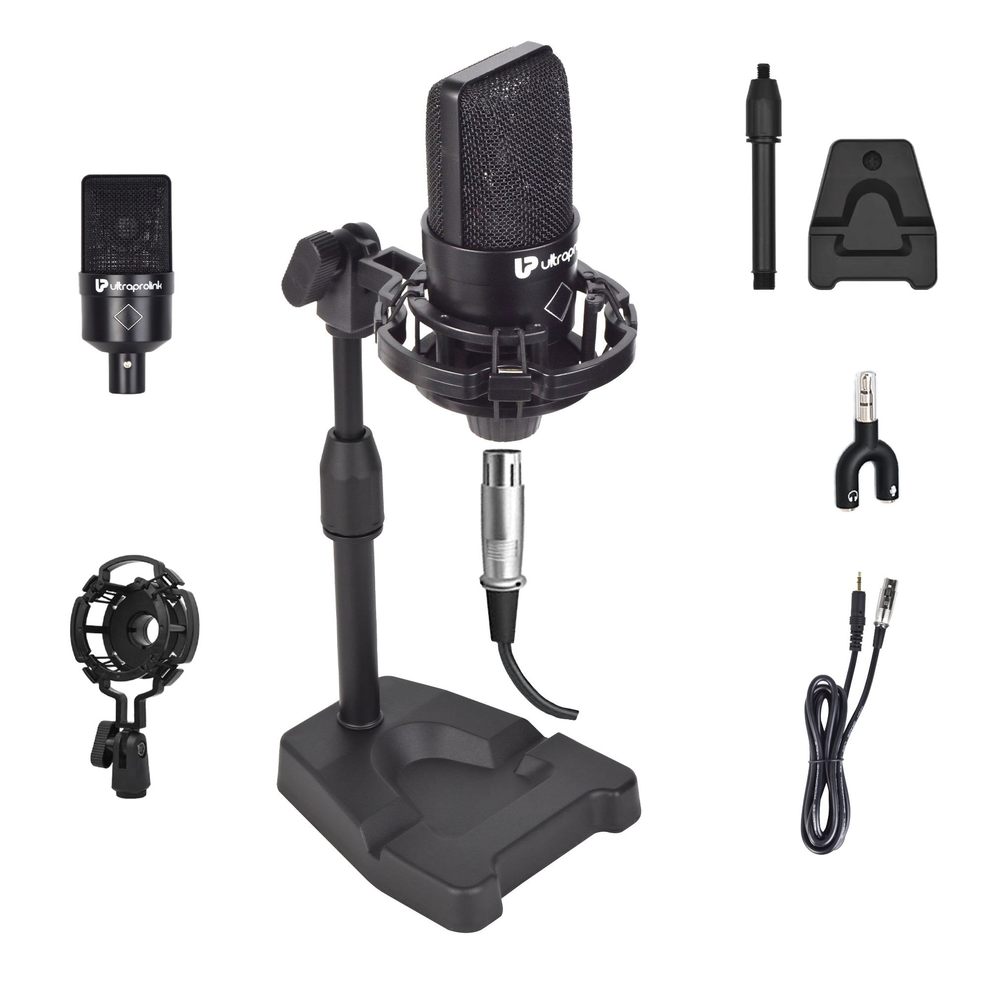 On-Air Cardioid Condenser Microphone  with 2m Cable UM1220BLK