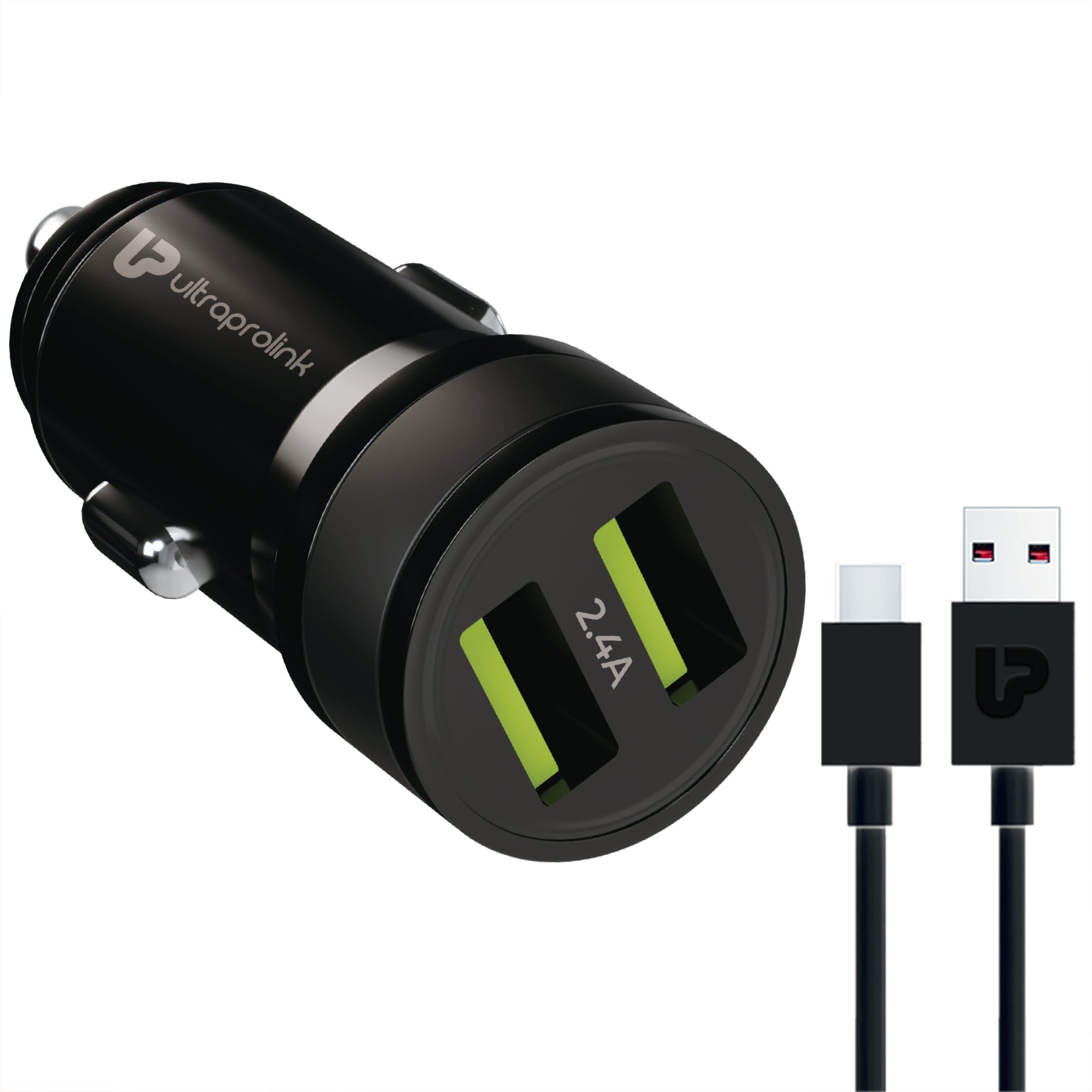 Mach 12 Dual USB Rapid Car Charger with Type C Cable UM1239