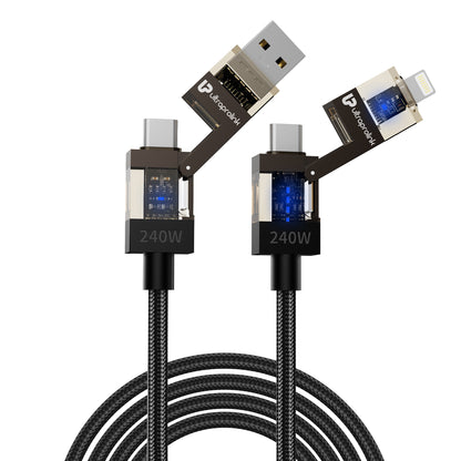 QuadLink 240 | 4-in-1 Ultra-Fast Sync & Charge Cable | UL1237BLK-0150