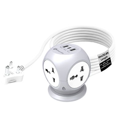 Power Qube PD20 7-in-1 Power Extension with QC3.0 & 20W PD UM1222WHT-1000