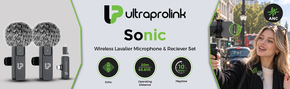 Sonic Mic | Sonic Wireless Lavalier Collar Mic | UM1212-2