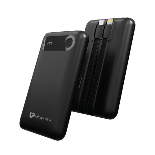 Ultra-Slim & compact Power Bank with Type C & iPhone Cable UM1127