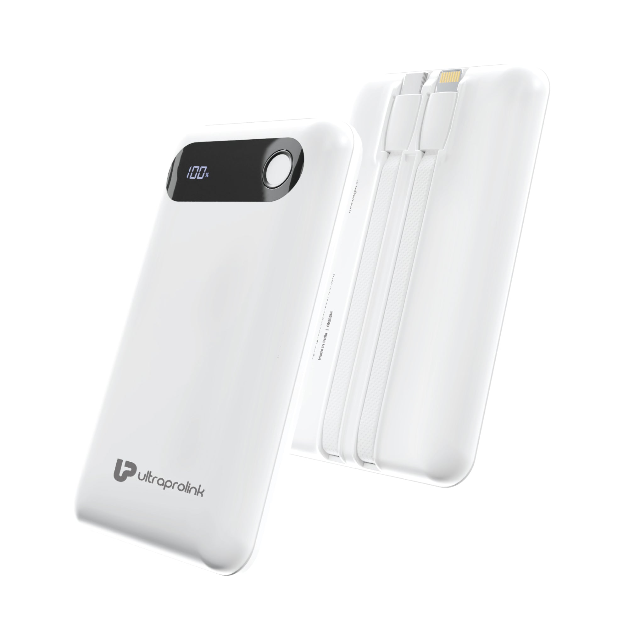 Ultra-Slim & compact Power Bank with Type C & iPhone Cable UM1127