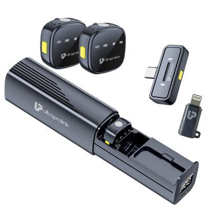 Sonic Pro | Dual Wireless Microphones with Charging Case | UM1214