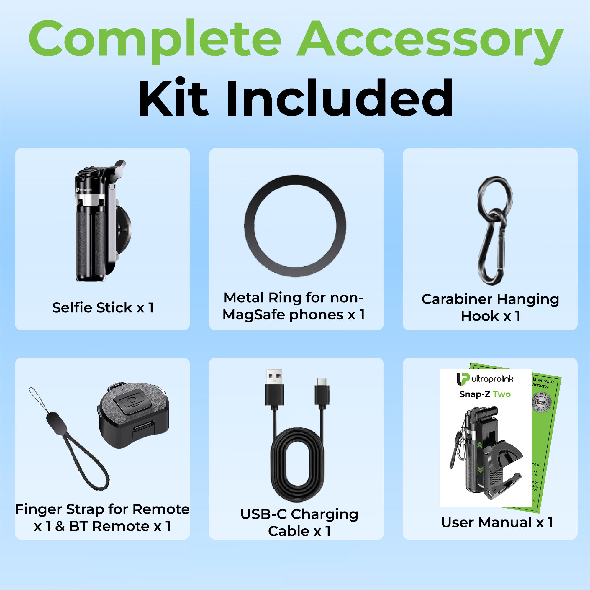 Snap-Z Two Ultra-Compact  Selfie Stick & Tripod UM1267