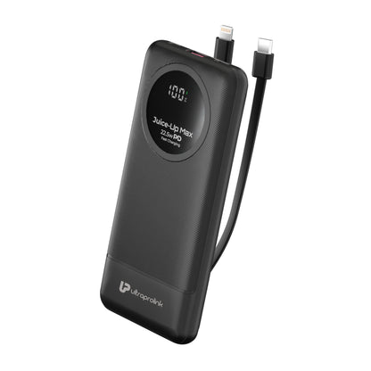 Juice-Up Max | 10000mah | Slim & compact Power Bank with Type C & iPhone Cable | UM1330