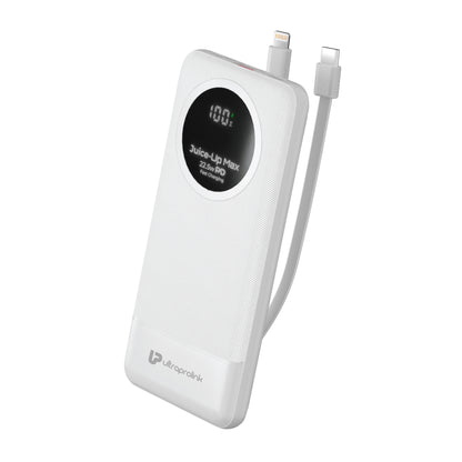 Juice-Up Max | 10000mah | Slim & compact Power Bank with Type C & iPhone Cable | UM1330