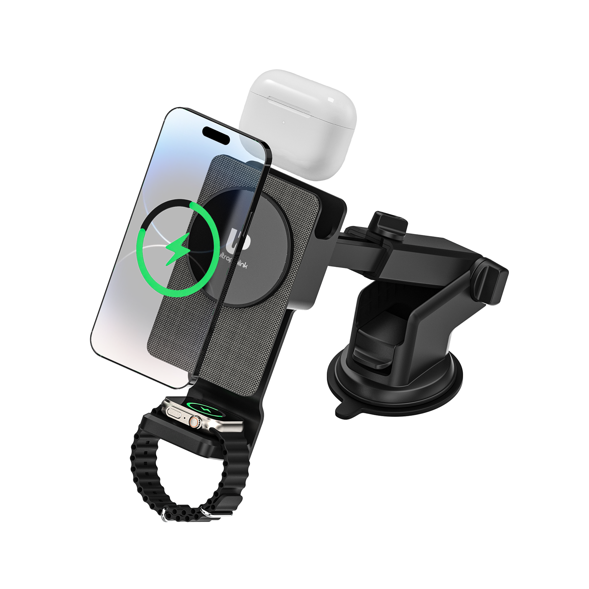Vylis Auto 20W Mag-Safe Wireless 3-in-1 Car Charger UM1140