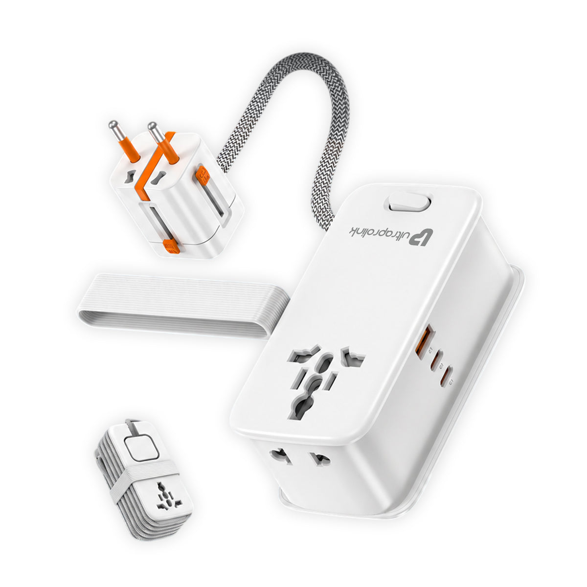 Travel Mate Pro 33 | World Travel Adapter & Power Strip | 33W GaN PD-PPS Charger | UM1183