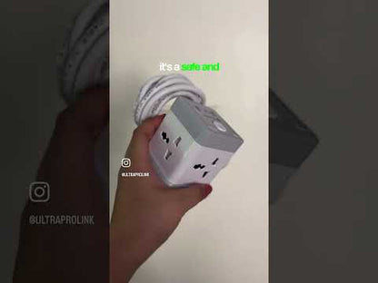 7 in 1 Cube Extension Board Power Strip Multi-Port | ISI Approved Heavy Duty Cable-2m |7 Ports-1 Fast Charge Type-C(PD 20W),2 USB-A Ports & 4 AC Sockets | Charges iPhone 50% in 30 min
