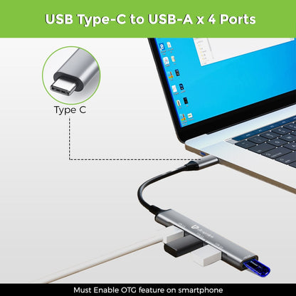 UltraProlink USB Type-c to USB-A x 4 Ports