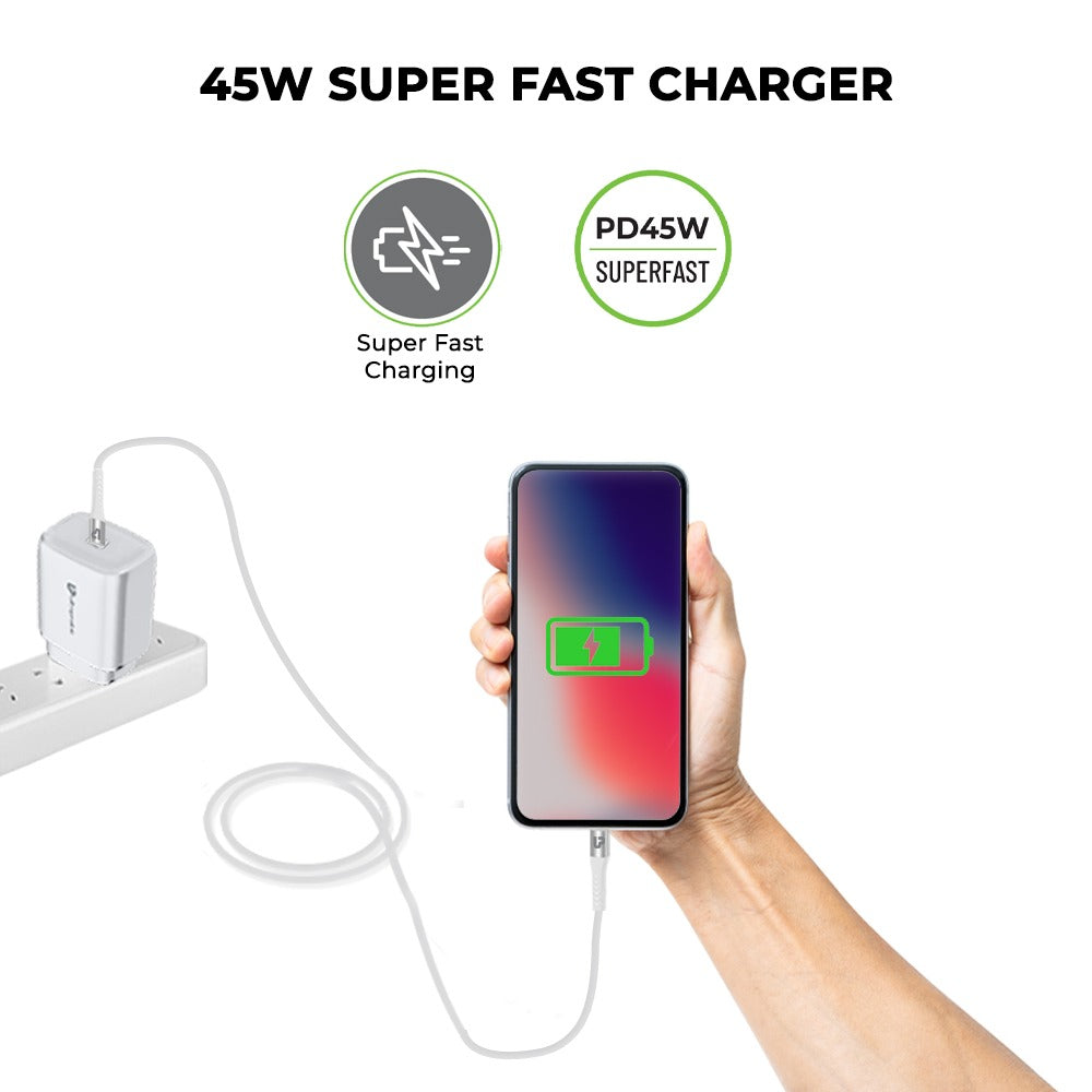 Boost 45 power delivery fast charger with 45W fast charging