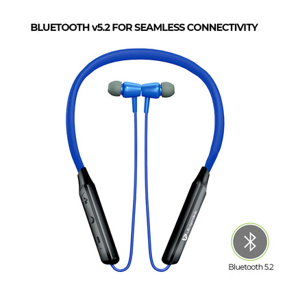 Wireless Neckband Earphone with Bluetooth v5.2 connectivity