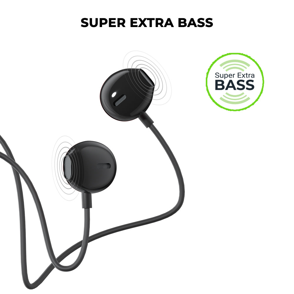 handsfree earphones with microphone and super extra bass