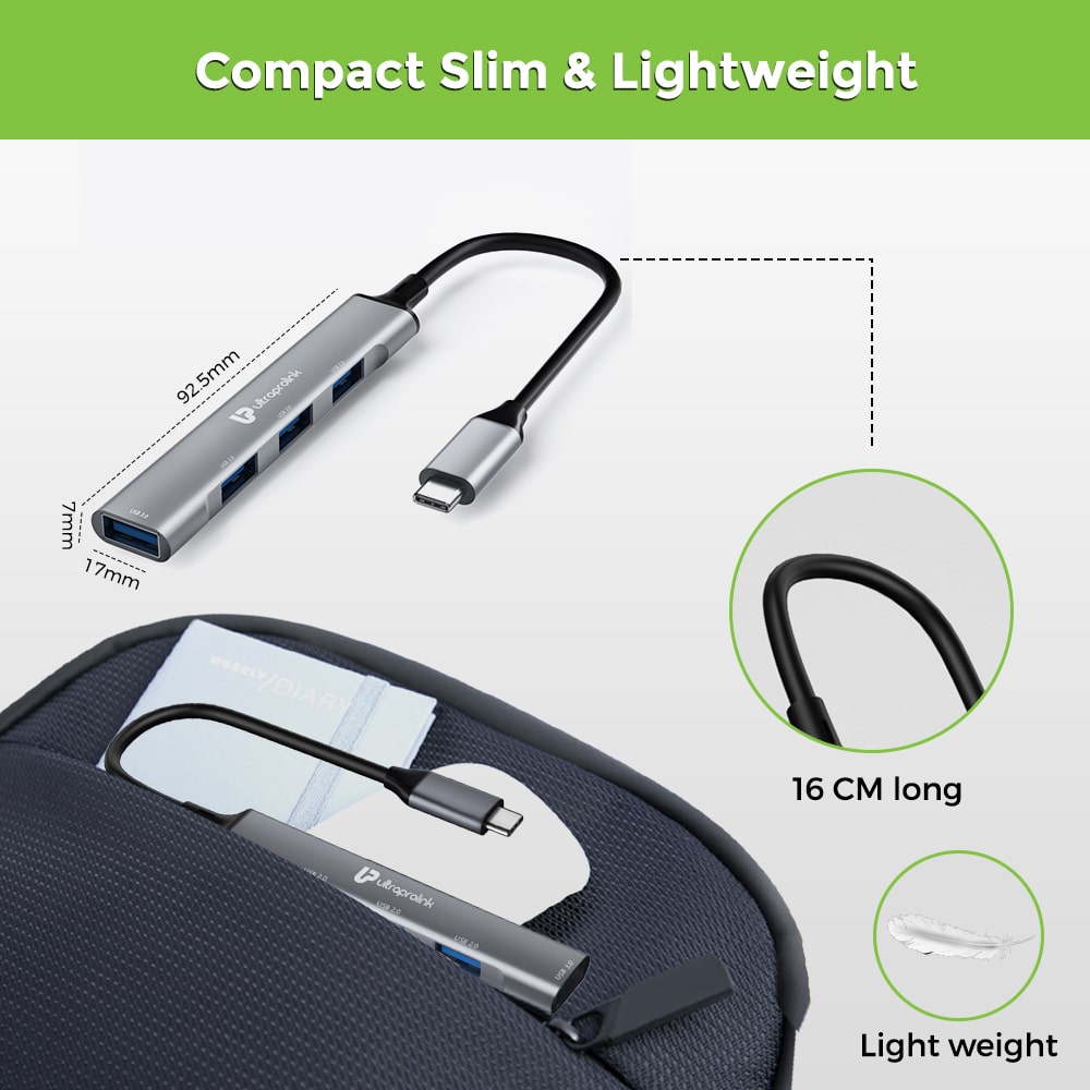 UltraProlink USB-C 3.1 to USB-A x 4 Port Hub