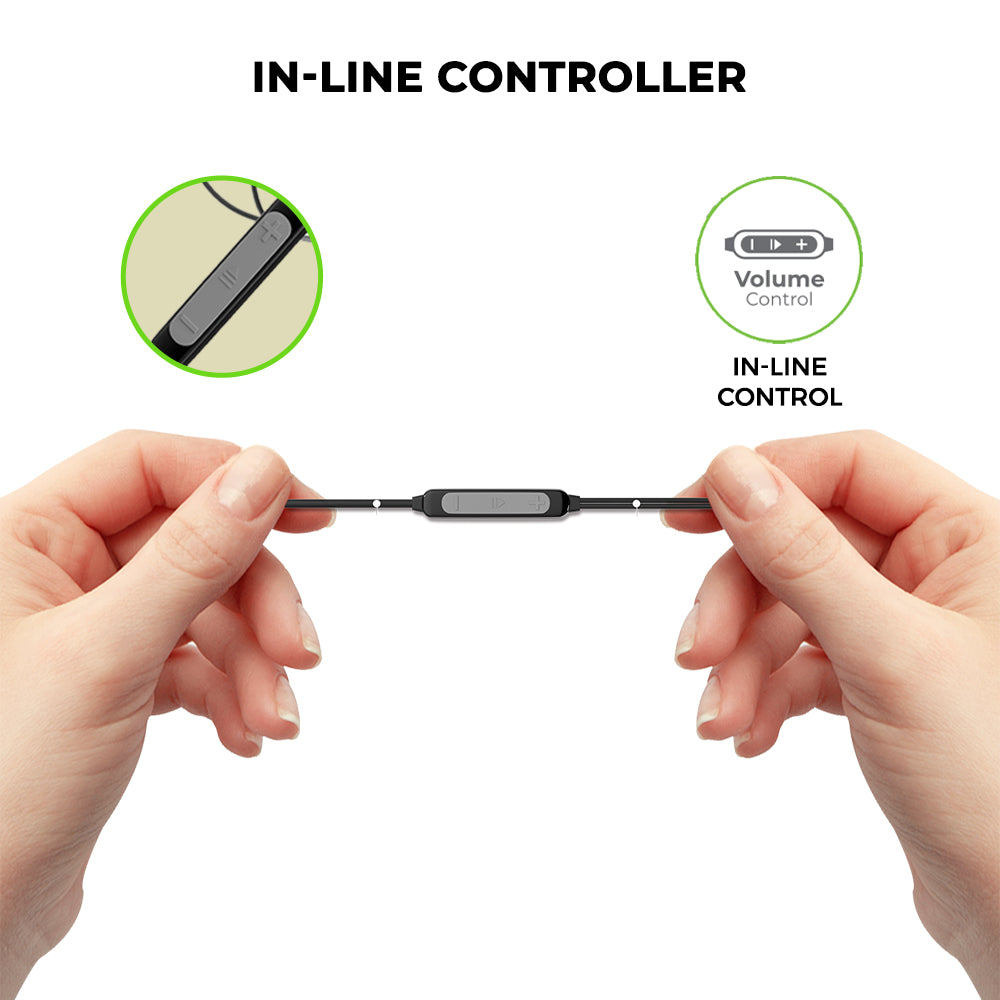 handsfree earphones with microphone and volume control