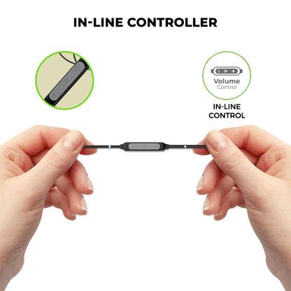 handsfree earphones with microphone and volume control