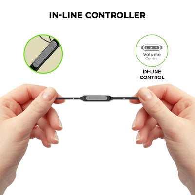 handsfree earphones with microphone and volume control