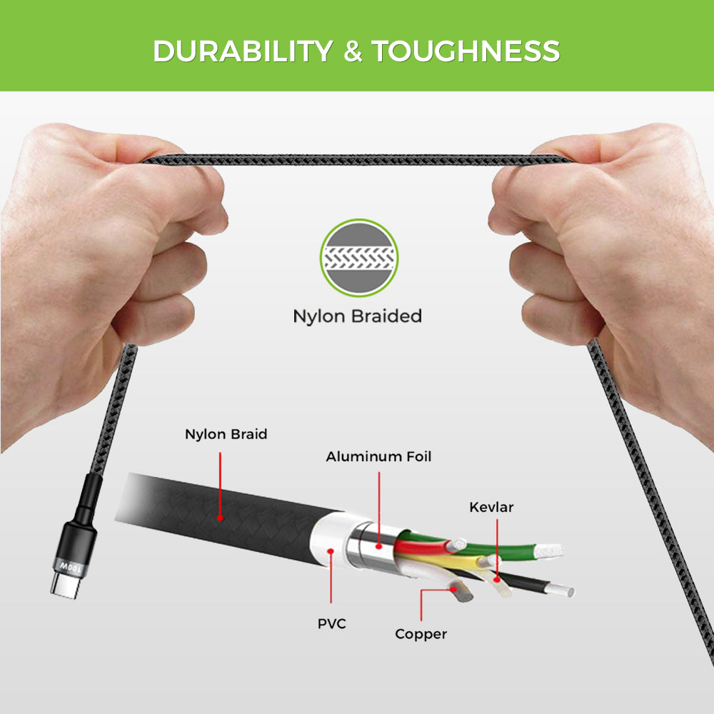 Type C Cable charging for phones, tablets & laptops
