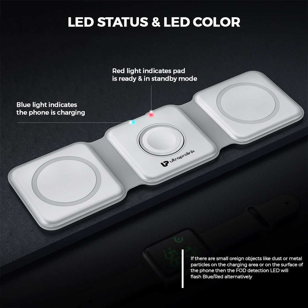 wireless charger 20W with Led Status & Color