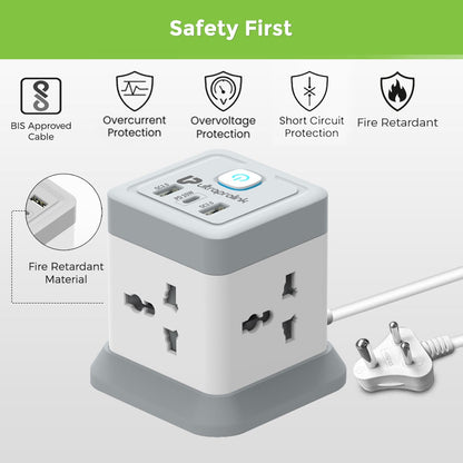 UltraProlink Qube Desktop Surge Protector with QC3.0