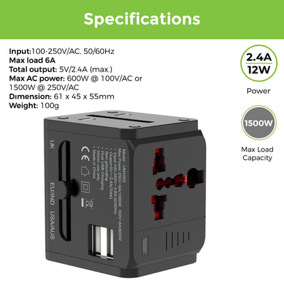 Adapter with Dual USB From UltraProlink