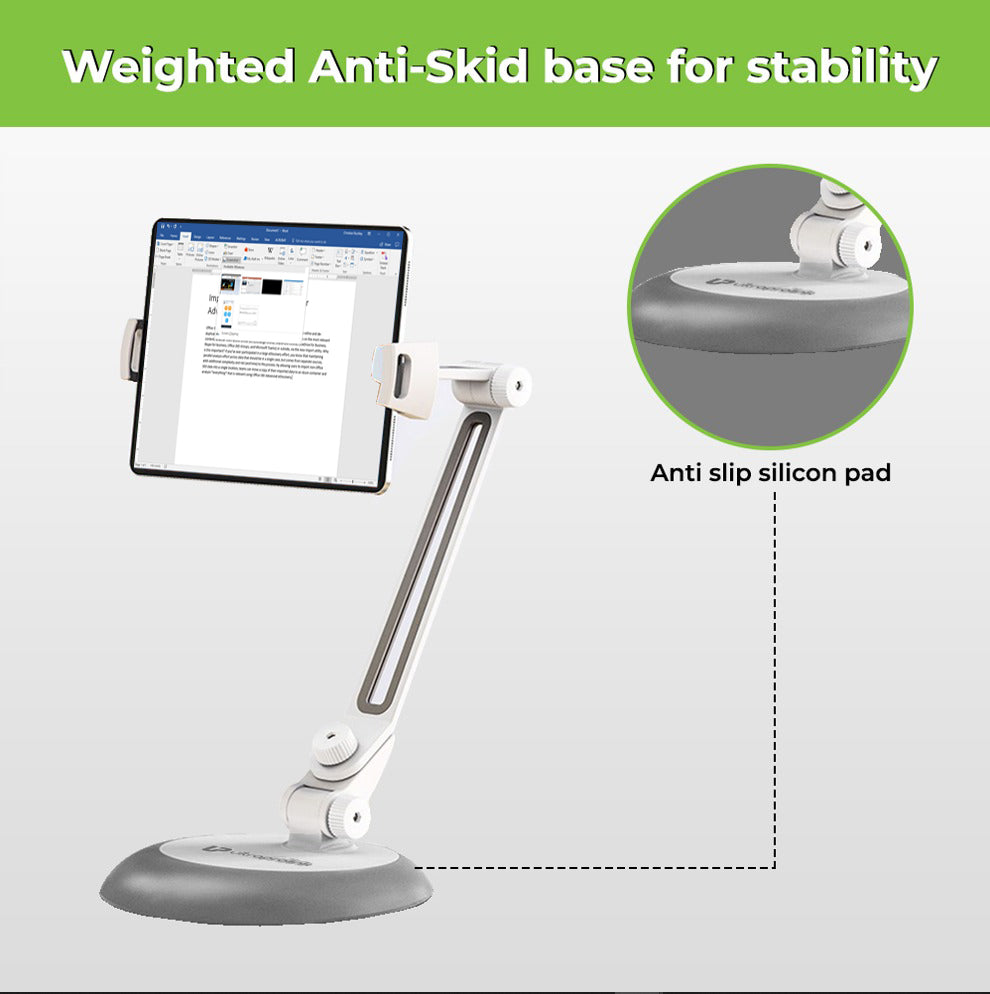 tabletop Tablet stand holder is compatible with 4"-13" screen cell phones and tablets