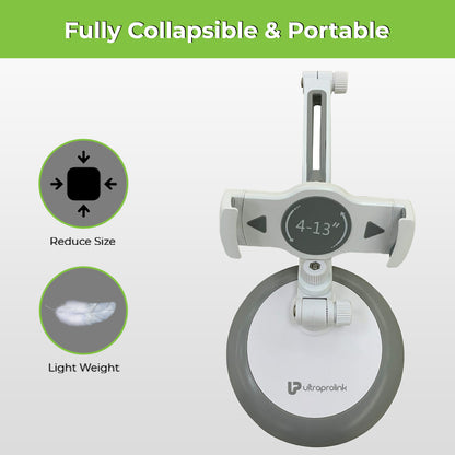 Adjustable desktop smartphone and tablet mount 