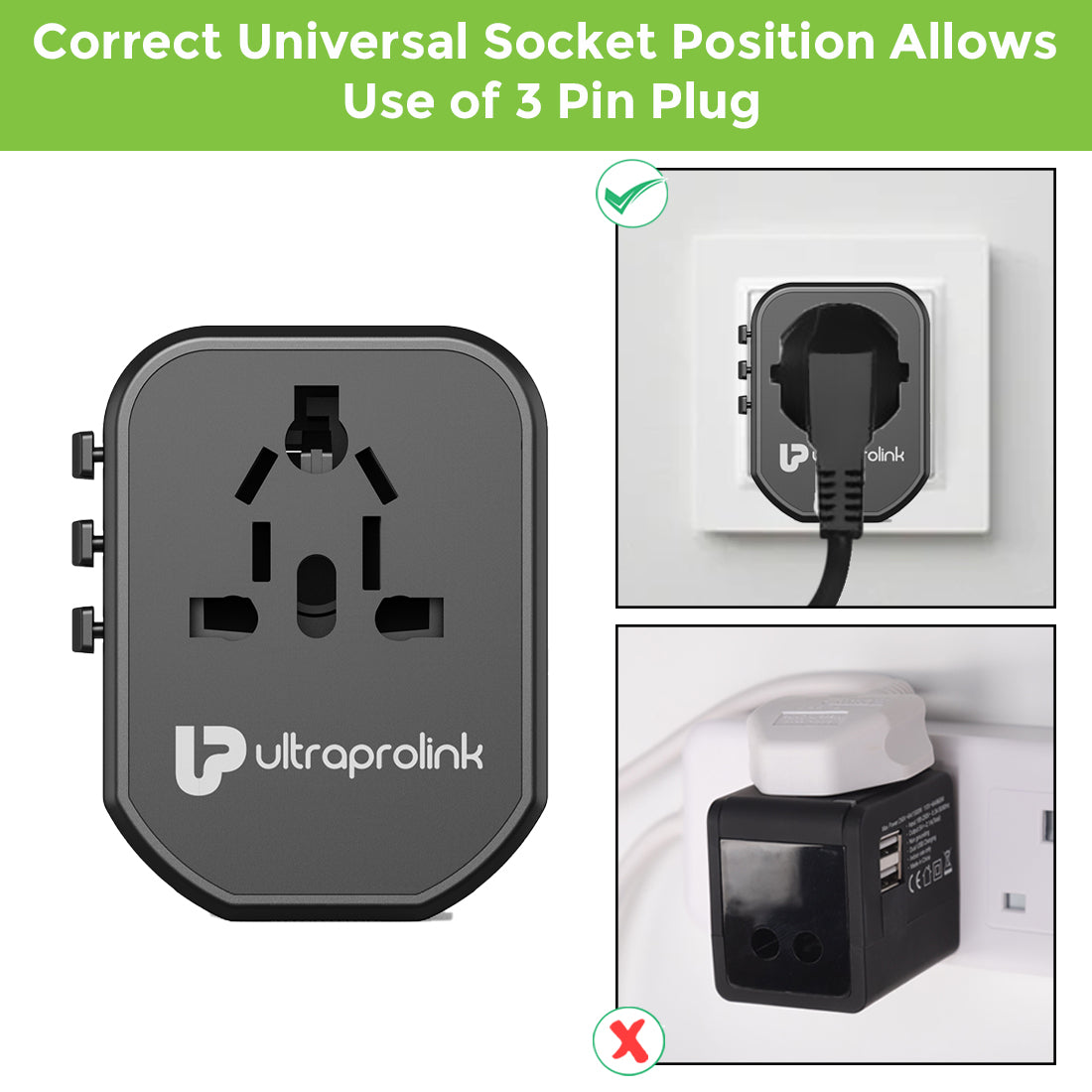 World Travel Adapter with with QC3.0-PD3.0 20W UM1005WTA-PD – UltraProlink