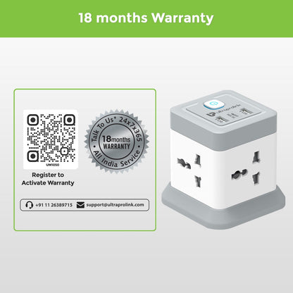 Qube Desktop Surge Protector with connect multiple devices