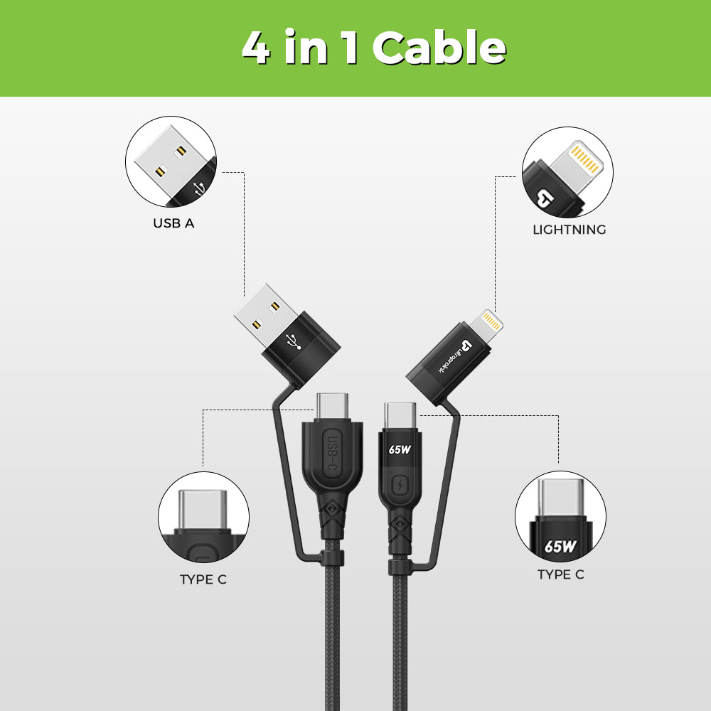 Quadlink 4 in 1 USB Type C Cable From UltraProlink