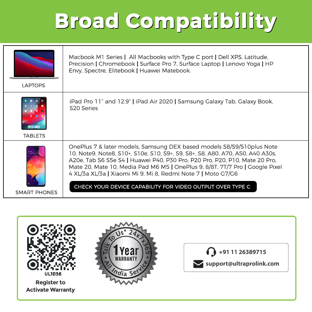UltraProlink Type C Hub With Warranty