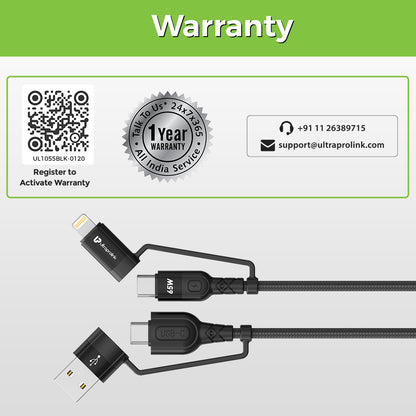 Quadlink 4 in 1 Cable With Warranty