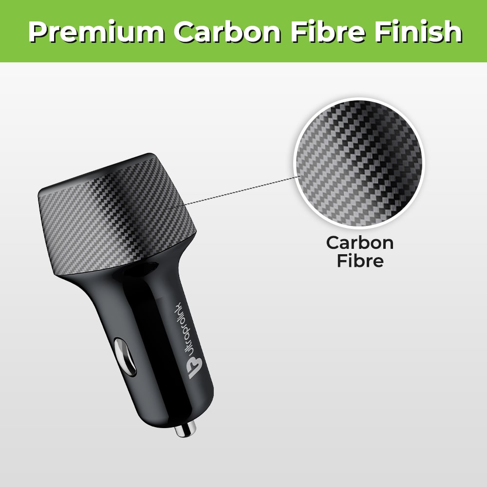 Car Charger With carbon fibre
